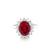 Lab Grown Ruby and Diamond Ring